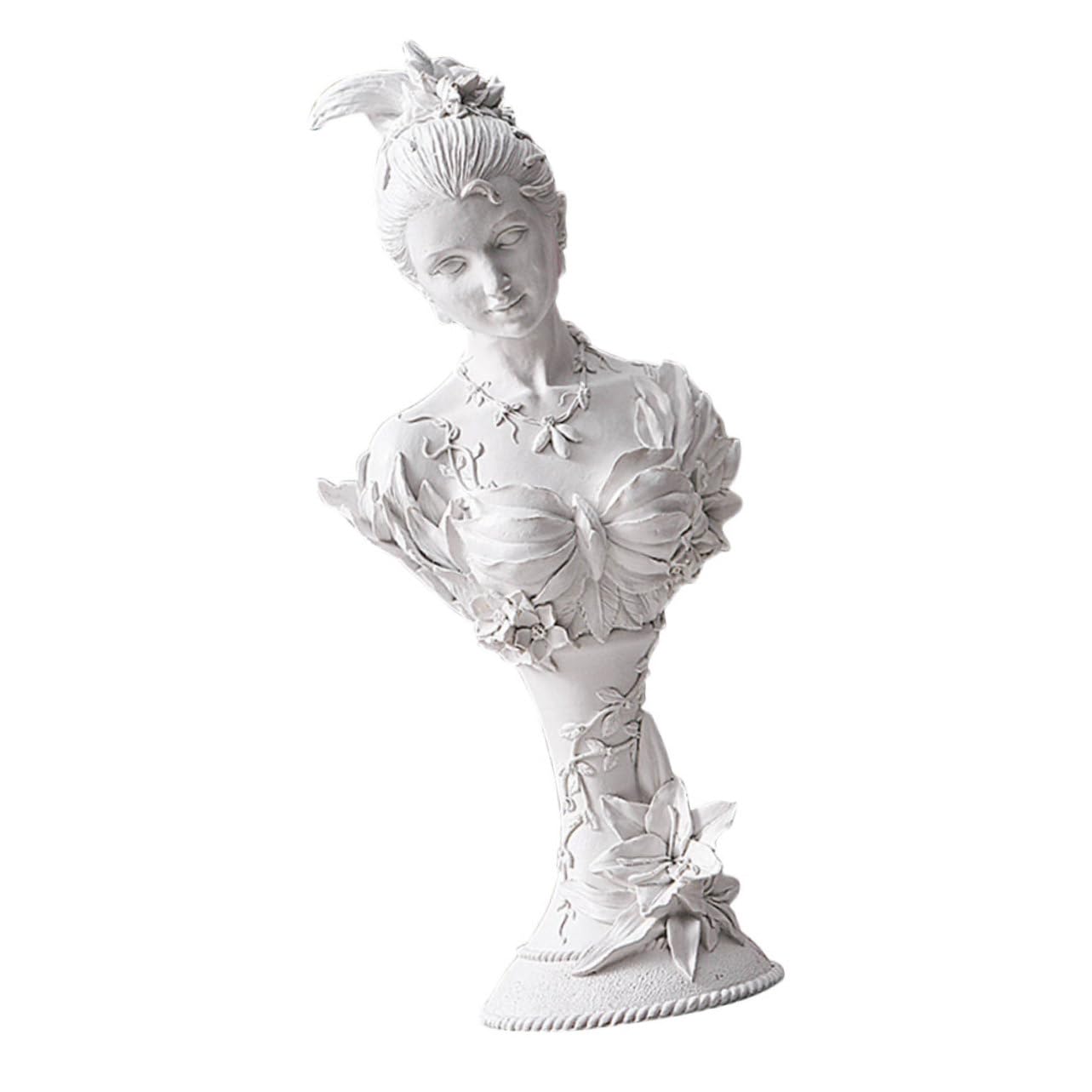IMIKEYA Weiße Gartengöttinnenstatue aus Leichtem Kunstharz Dekorative Zierliche Skulptur als Hausdekoration und Geschenk zur Einweihung