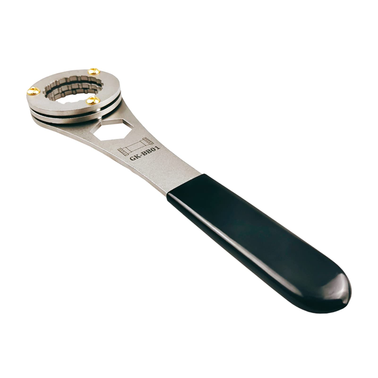 Llave de pedalier de bicicleta de 16 muescas, instalador para BB51 RS500 MT800 BBR60 GXP BB, material de acero, agarre cómodo de mango, llave de triple capa, llave hexagonal Allen de 24 mm