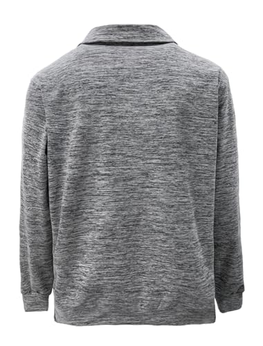 Akwa Men's Space Dye Jersey Long Sleeve 1/4 Zip Pullover Made in USA2