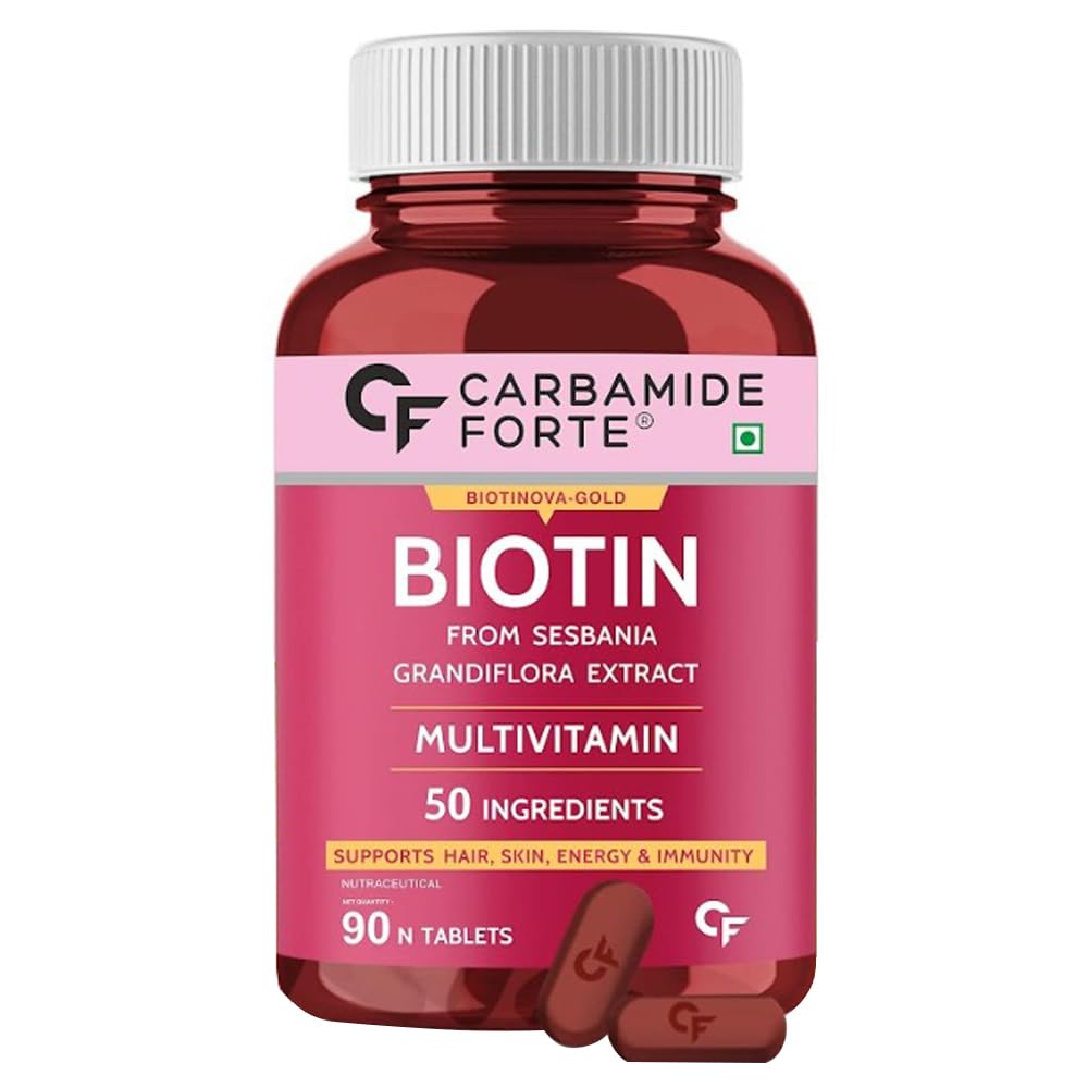 Carbamide Forte Biotin Supplement with 50 Multivitamin Ingredients for Women & Men - 90 Veg Tablets (B07RZ5QK1G) Amazon Price History, Amazon Price Tracker