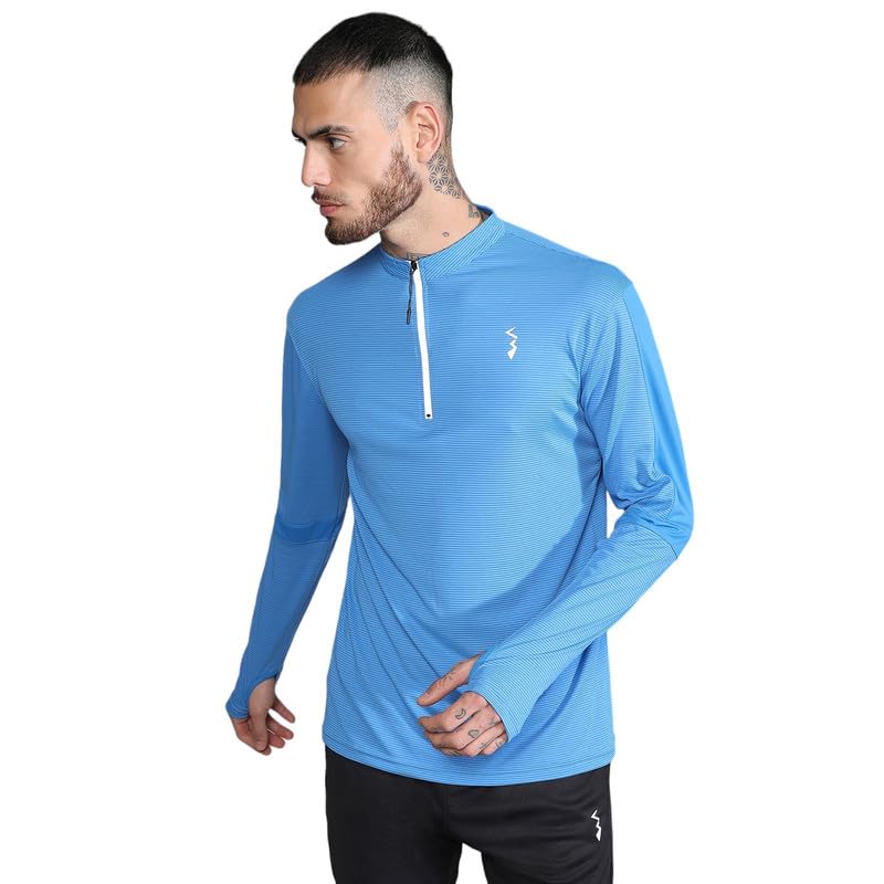 Image of CAHOOT Men's Activewear T-Shirt for Casual Wear | Regular Fit | Dri-Fit Long Sleeve Activewear T-Shirt Crafted with Comfort Fit and High-Performance for Everyday Wear