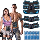 fayleer Electroestimulador Muscular Abdominal Estimulador Muscular Abdominal para Abdomen Cintura Pierna Brazo Glúteos para Hombre y Mujeres con 20PCS Reemplazo Gel Pad