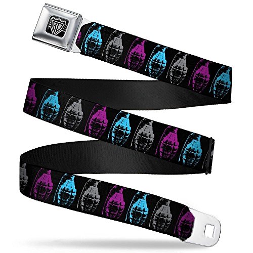 Cinturón de seguridad Buckle-Down de granadas, accesorio ajustable unisex
