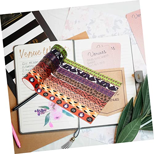 Betooky 32 Rolls Account Kids Decorative Glitter Wrapping Sticker Tape Ghost Gift Painters Labeling Home Planners Party Diy Coding- Supplies Ween School Random Bones Halloween Hallo #TOP3