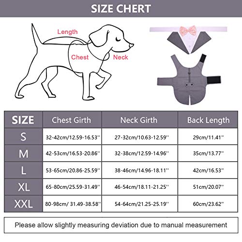 Dog Tuxedo Suit And Bandana Set,Small Medium Large Breeds Dog Wedding Attire Party,Gentle Pet Prince Costume With Detachable Bow Tie Collar,Cat Vest Shirt Dress-Up Cosplay Apparel For Special Events #TOP4