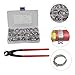 MAGICLULU 130pcs Heavy Duty Stainless Hose Clamps Pliers Set Single Ear Clamp Pipe Clip for Automotive and Industrial