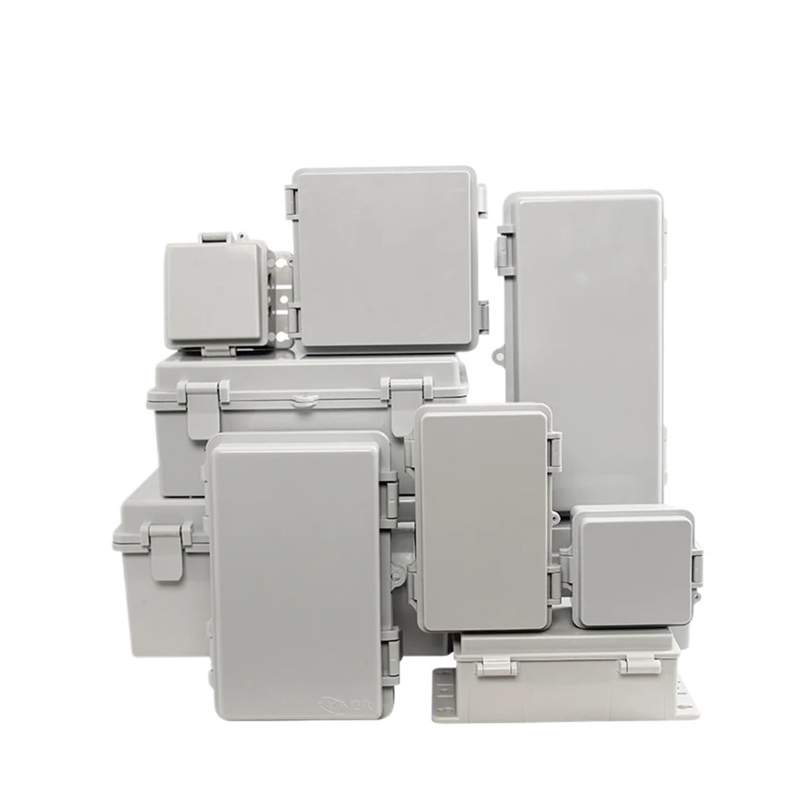 Zerodis 電気ジャンクションボックス耐水性プラスチックバックル付き電気エンクロージャー グレーカバー取り付けプレート付き 【ワ 電源ボックス  プラスチック電気接続エンクロージャボックス、屋外防水電気ボックス/ヒンジ付きグレーカバー適応型エンクロージャ、電子 ... ジャンクションボックス IP66 ABS PC ヒンジ付きプラスチックエンクロージャ 電源電気接続ボックス 屋外用プラスチックボック