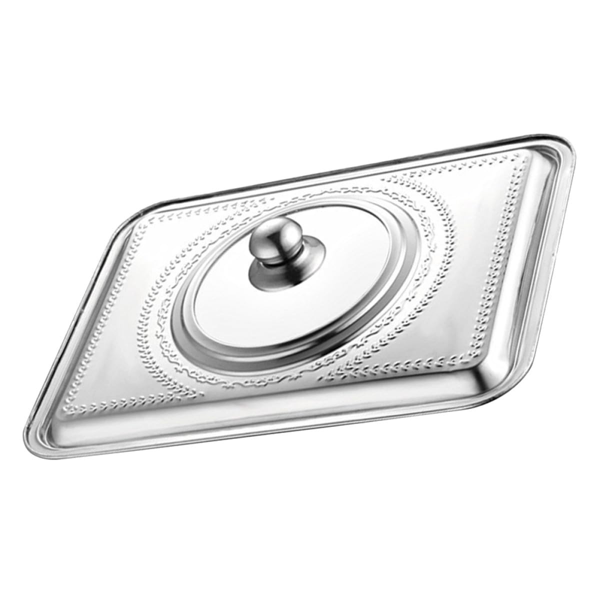 Hemobllo Coperchio Pentola 40X30 CM Acciaio Inox Copertura Anti-Schizzi d'Olio, Accessorio per Cottura di Pesce Grigliato in Cucina Domestica e Professionale
