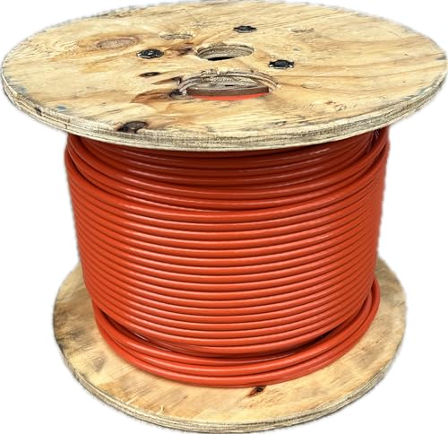 Orange Vinyl Coated Galvanized, 7x19 Steel Cable, 3/16" Coated to 1/4": 50, 100, 200, 250 and 500 ft (500, ft)