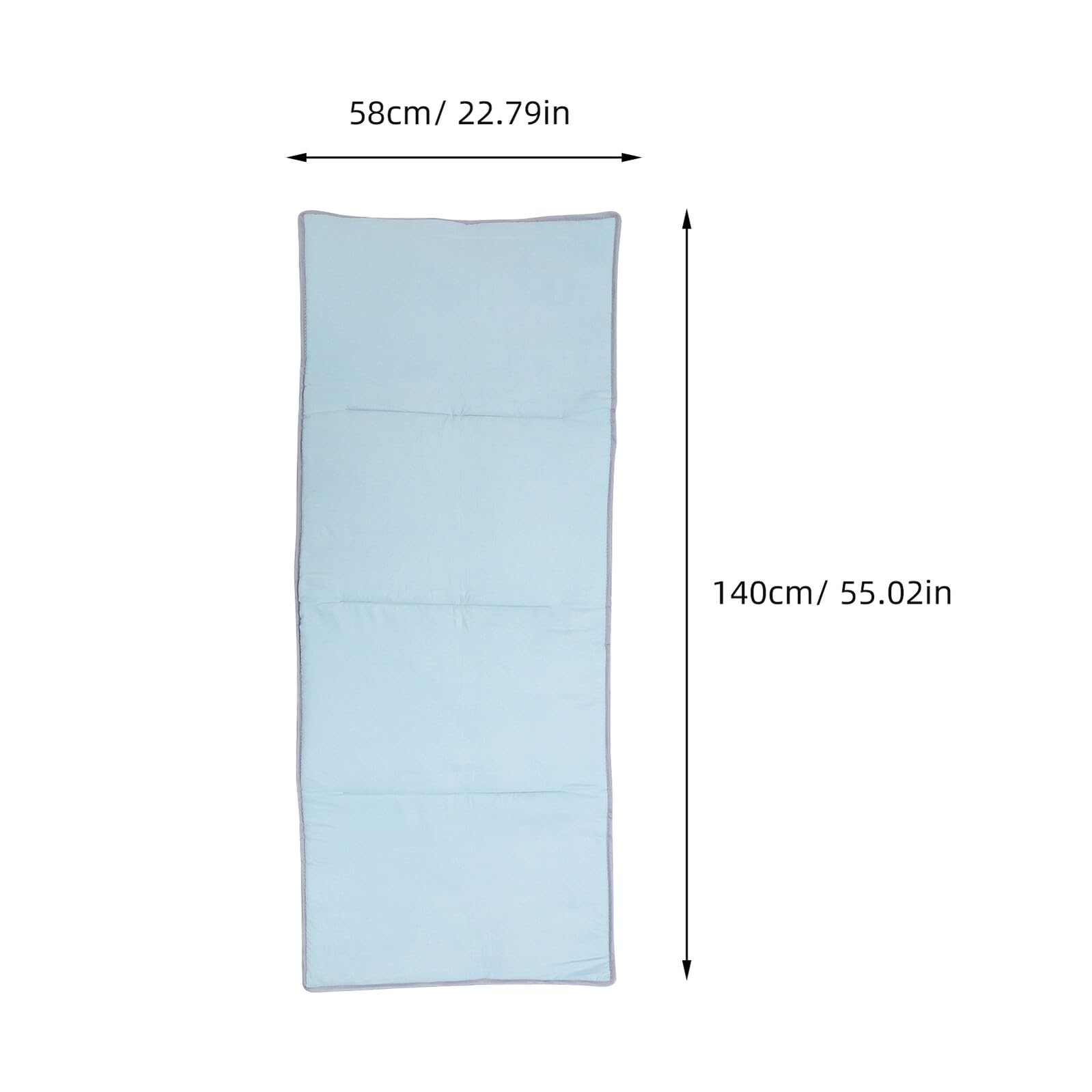 Colchoneta Portátil Plegable Azul de Gamuza para Siesta Infantil | Pp Cotton y Gel Cloth, para Sleepovers y School Nap Time, Decoracion Colegio