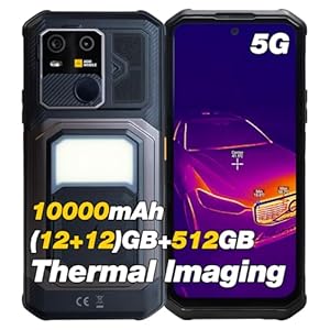 AGM G3 Pro Smartphone Ohne Vertrag Android 15,Integriert Thermische Bildgebung‌,12+12GB RAM+512GB ROM,64MP+50MP+2MP,10000mAh/... Zoll FHD+120Hz,Dual SIM IP68/NFC/OTG/GPS/Face ID