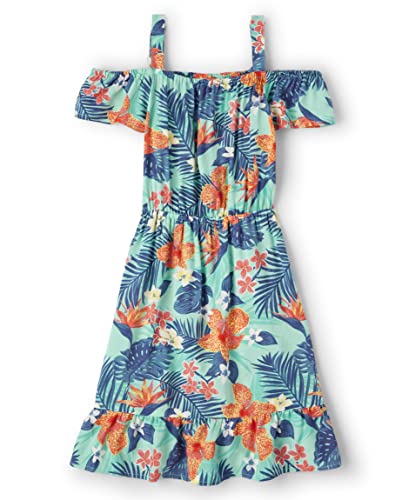 The Childrens Place Family Matching Dresses Mommy and Me Girls Hawaiian Tropic Medium