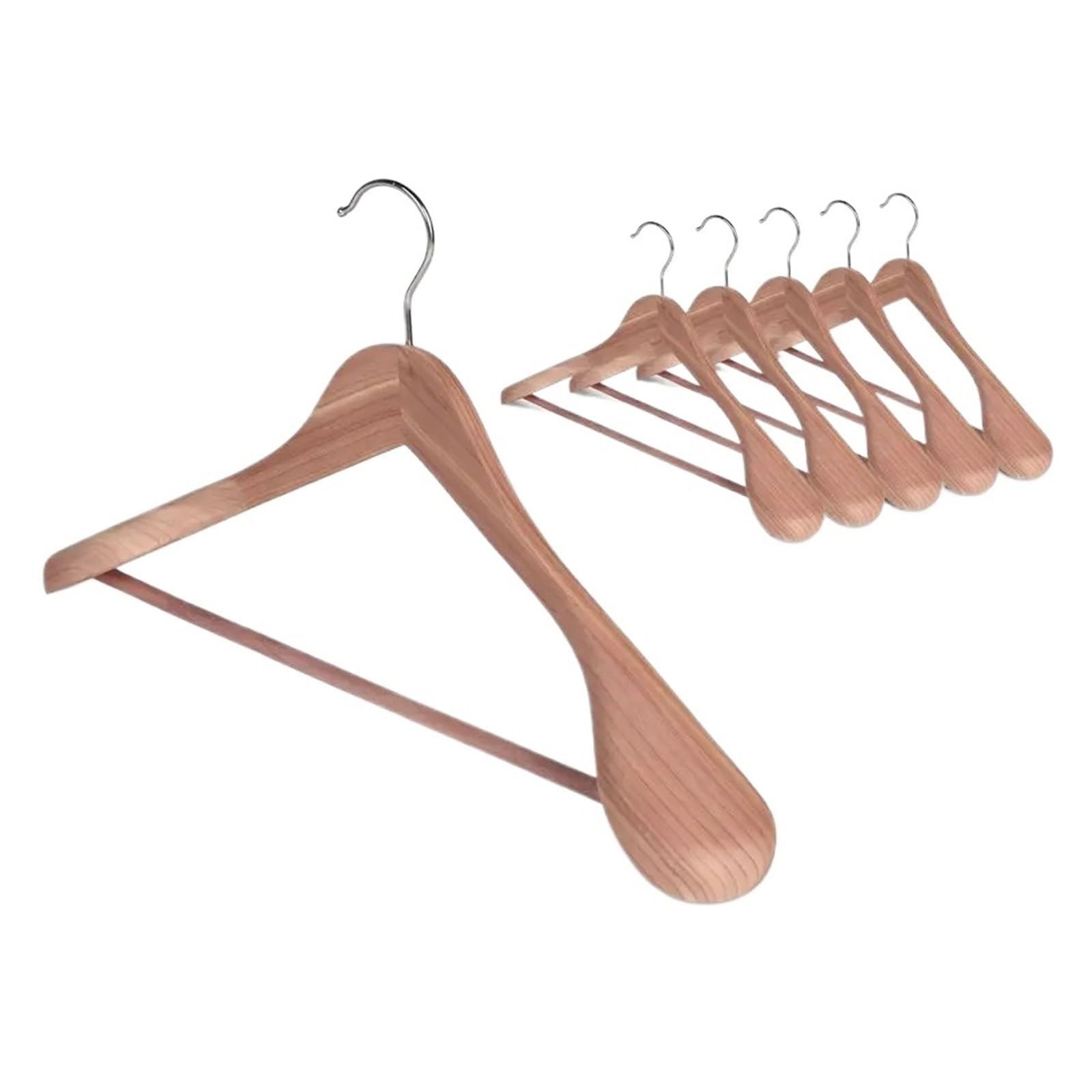 Wooden hangers Wood Hangers 6 Pack, Extra Wide Shoulder Wooden Hanger for for Suits, Coats, Jackets, Pants for suit
