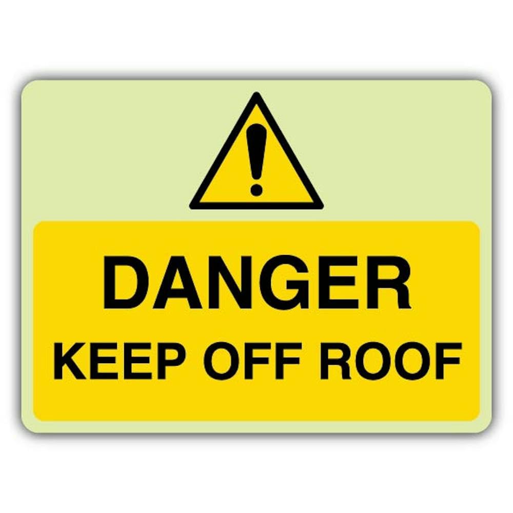 V Safety - Señal de seguridad que brilla en la oscuridad, con texto en inglés "Keep Off", formato horizontal, 600 x 450 mm, hecha de plástico rígido de doble brillo, señalización de advertencia de