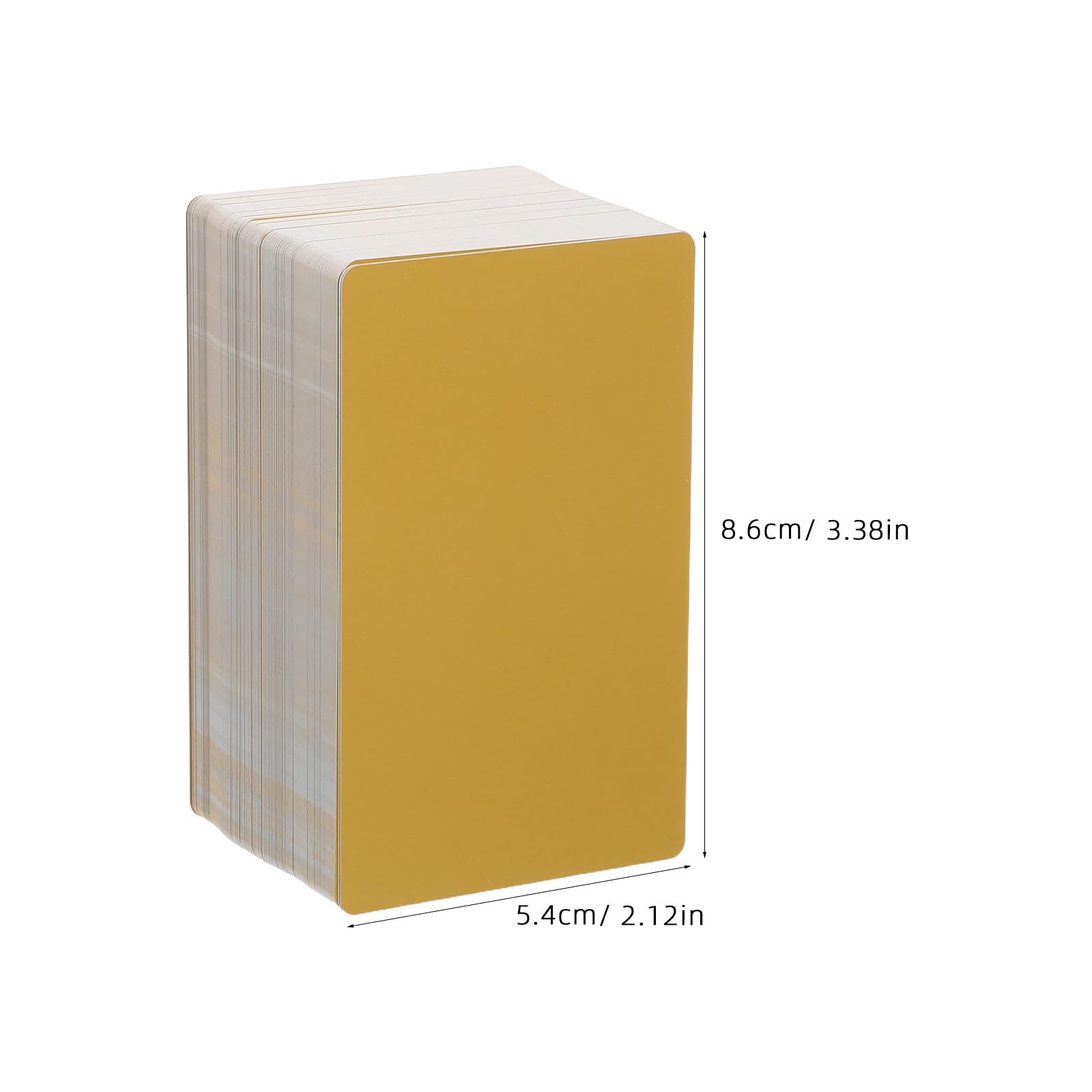 DOITOOL 200 Tarjetas de Visita Metálicas Dorado Acabado Duradero y Lienzo en Blanco para Grabado, Ideales para Diversas Ocasiones y Presentaciones de Negocios