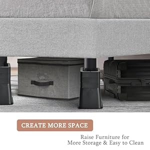 Shouwuhho20pcsadjustablebedrisers13or6inchheavydutyfurnitureriserselevationinheights123456inchforcouchsofatablechairraiserssupportupto6000lbsblack Urban Country Home Decor Shouwuhho 20 pcs adjustable bed risers 1 3 or 6 inch heavy duty furniture risers elevation in heights 1 2 3 4 5 6 inch for couch sofa table chair raisers support up to 6000 lbs black urban country home decor