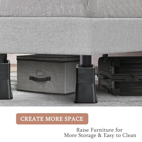 Shouwuhho20pcsadjustablebedrisers13or6inchheavydutyfurnitureriserselevationinheights123456inchforcouchsofatablechairraiserssupportupto6000lbsblack Urban Country Home Decor Shouwuhho 20 pcs adjustable bed risers 1 3 or 6 inch heavy duty furniture risers elevation in heights 1 2 3 4 5 6 inch for couch sofa table chair raisers support up to 6000 lbs black urban country home decor