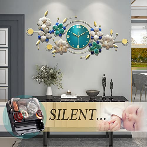 Hwanh Large Wall Clock Metal Decorative Mid Century Big Clocks Extra Modern Silent Wall Clocks For Living Room Bedroom Dining Room Decor #TOP5
