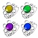 20pcs Mixed Mood Ring Change Color Ring Adjustable Size Temperature Finger Ring