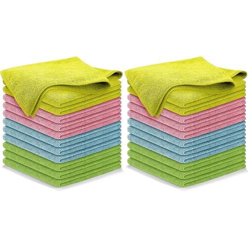 Image of USANOOKS Premium 300GSM Microfiber Cleaning Cloth - 12.5 inchx12.5 inch High Performance - 1200 Washes, Ultra Absorbent Microfiber Towels for Cars Undercarriage, Rims & Engine Bay Cleaning - Microfiber Cloth