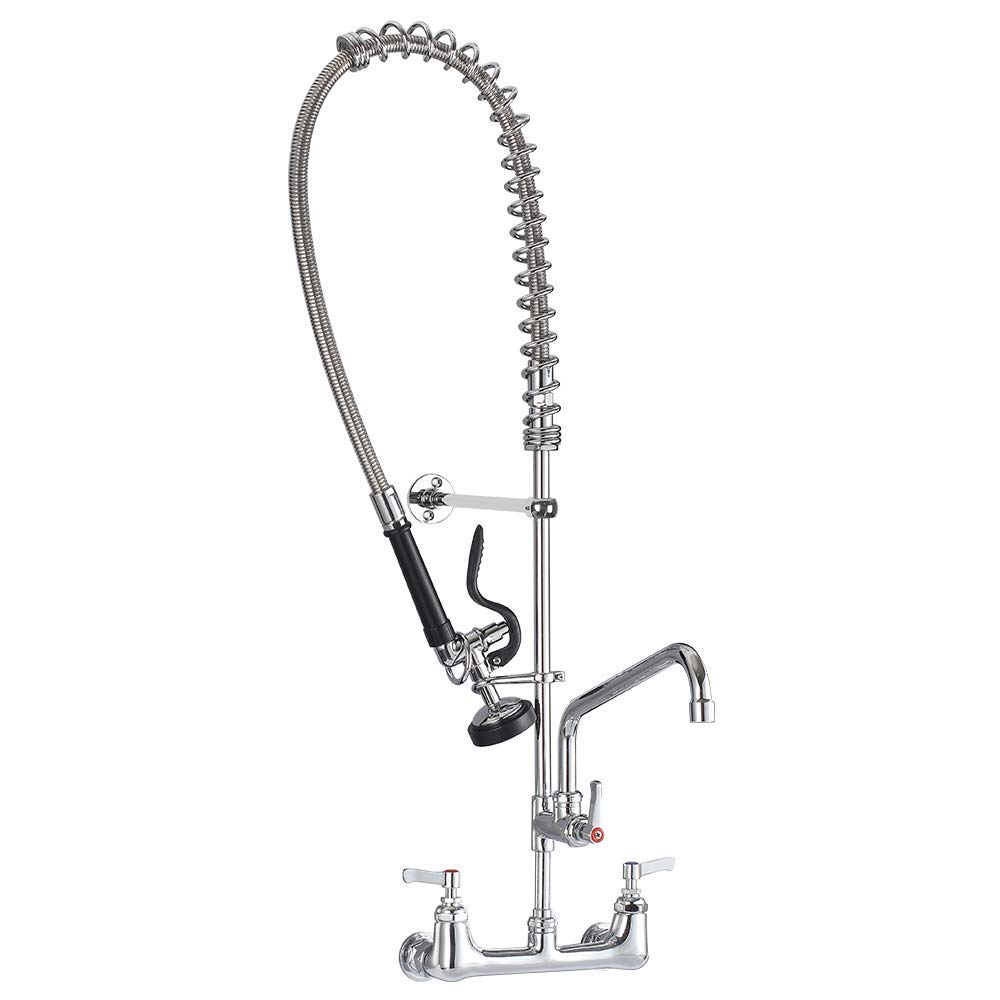 Buy JZBRAIN Commercial Sink Faucet 8 Inch Center 42" Height Wall Faucet