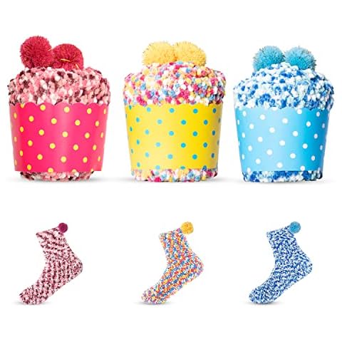 Yawcorp Geschenk für Frauen, Kuschelsocken Damen Flauschige Socken Lustige Socken Weihnachtsgeschenke Cover