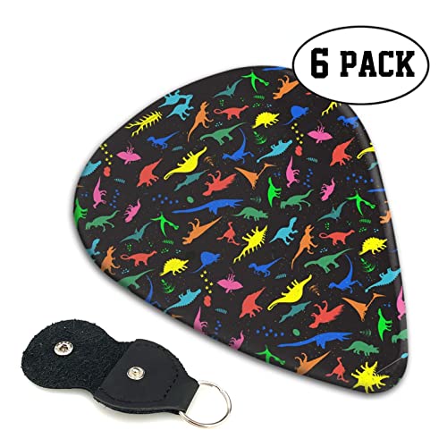 Cute Dinosa Lot de 6 médiators pour guitare acoustique, guitare électrique, basse, ukulélé – fins, moyens et épais. - Les Beatles, Paul McCartney, John Lennon, RIngo Starr, George Harrison Cute Dinosa Lot de 6 médiators pour guitare acoustique, guitare électrique, basse, ukulélé – fins, moyens et épais. – Image 3