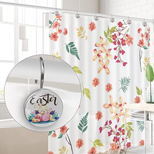 Crochets de rideau de douche Happy Easter pour fêter le printemps