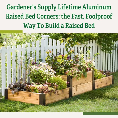 Gardener's Supply Company Raised Garden Bed Lifetime Corner | Sturdy Rustproof Aluminum Planter Box Corner Brackets With Screws And Plastic Cap Included | 10" (Set Of 2) #TOP2