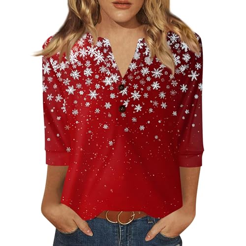 T Shirt Weihnachten Hemd Langarm Weihnachts-T-Shirts...