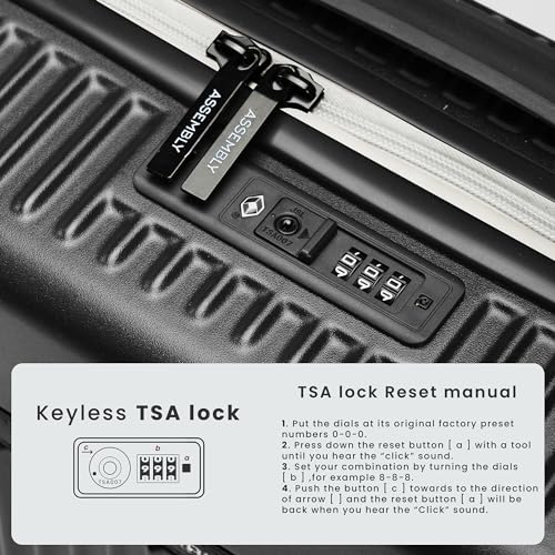 Image of Assembly Hard-Sided Medium Check-in Luggage - 65 cms | Premium Wide Handle Trolley Bag with in-Built TSA Lock & Noise-Free Wheels