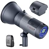 Neewer Vision 4 300W Li-ion Battery Powered (700 Full Power Flashes) Outdoor Studio Flash Strobe with 2.4G System(Trigger Included), German Engineered for Location Shooting, 2 Packs Li-ion Battery
