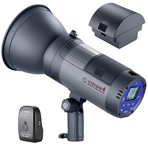 Neewer Vision 4 300W Li-ion Battery Powered (700 Full Power Flashes) Outdoor Studio Flash Strobe with 2.4G System(Trigger Included), German Engineered for Location Shooting, 2 Packs Li-ion Battery