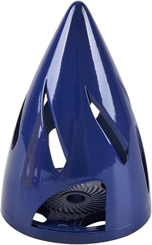 Cubierta de hélice de cono hueco de plástico blanco con punta giratoria de 2.25 pulgadas, 2 aperturas para modelo de avión RC (azul) (rojo)