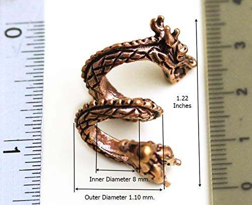 Anillos de bronce nórdico vikingo de estilo Dwarven Dreadlock para hombres 6