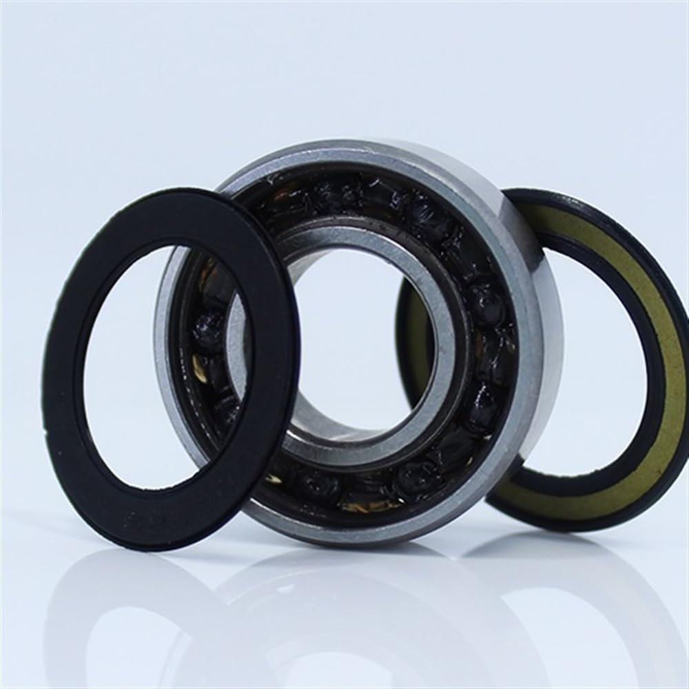 DUKUTS 6204-2RS Hybrid Ceramic Bearing 20 * 47 * 14 mm ABEC-1 (1 PC) Industry Motor Spindle 6204HC Hybrids Si3N4 Ball Bearings 3NC 6204RS