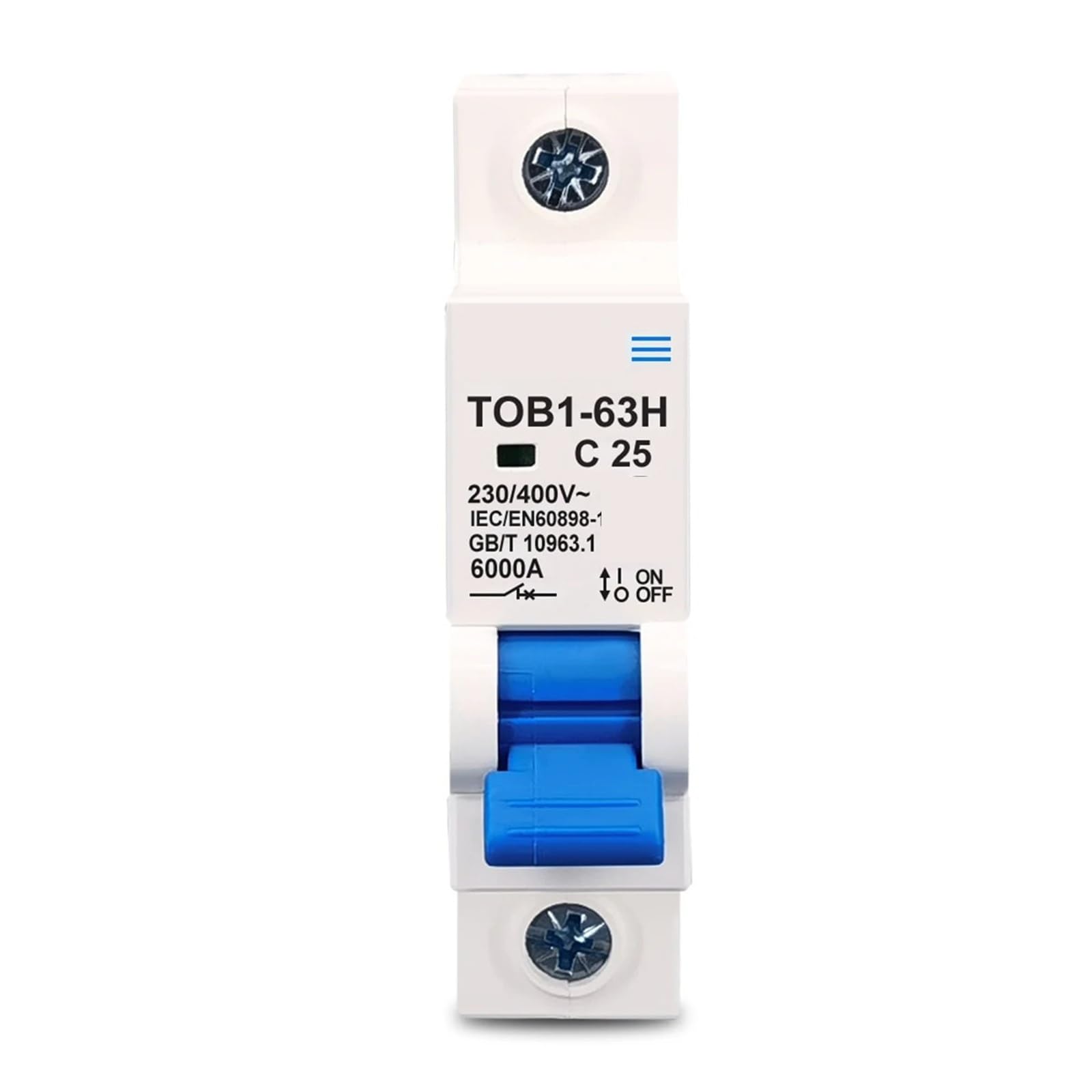 Mini-disjoncteur monophasé AC courbe C TOB1-63 haute sensibilité format compact 230V - 4