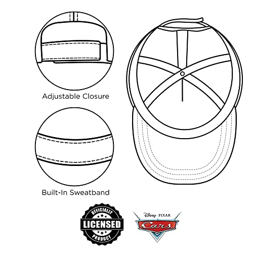 Disney Boys Baseball Cap, Lightning Mcqueen Adjustable Toddler Hat, Ages 2-4 Or Boy Hats For Kids Ages 4-7 Black #TOP4