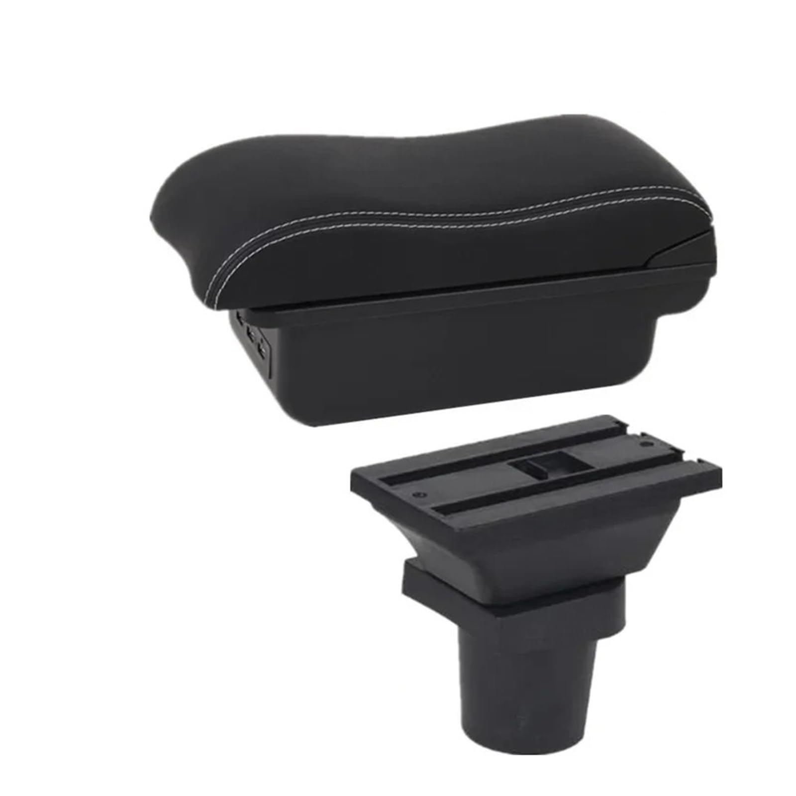 GBGWRMRYX Center Armrest Box For Mitsubishi For Colt For PLUS Car Armrest Box Central Storage Box Dedicated Retrofit Accessories Arm Rest(B2 white line 3USB)