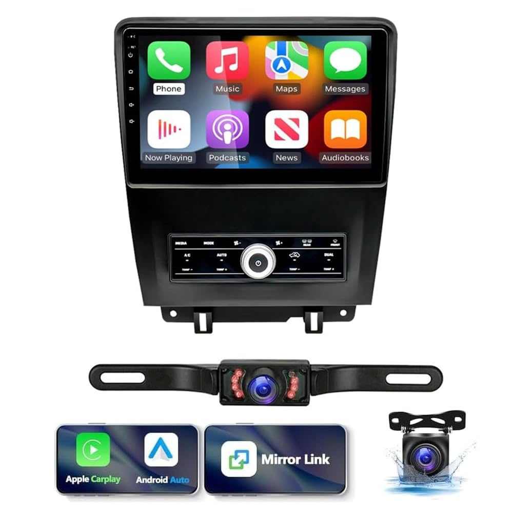 Android 13 Car Stereo With CarPlay & GPS Navi – 9" Screen For Ford Mustang 2010-2014