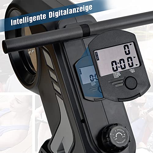 ZWJABYY WasserrudergeräT,RudergeräTe FüR Zuhause Klappbar,2 In 1 Multi Gym,FitnessgeräTe FüR Zuhause,Bis 150Kg,LCD… – Bild 3