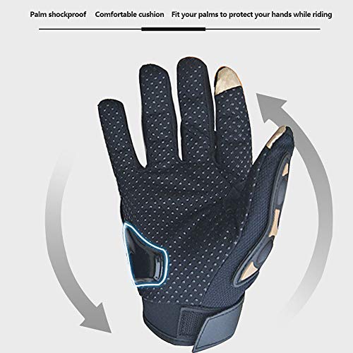 Luvas de motocicleta masculinas e femininas à prova d'água, dedos de tela sensível ao toque e palma