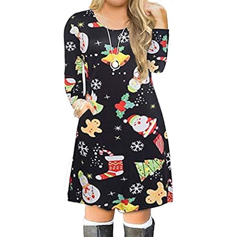 VISLILY Plus Size Christmas Swing Dress Cover