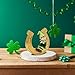 Gift Boutique St. Patrick’s Day Leprechaun on Golden Horseshoe Figurine – Resin Irish Decoration, Lucky Charm Ornament for Home, Office & Holiday Decor