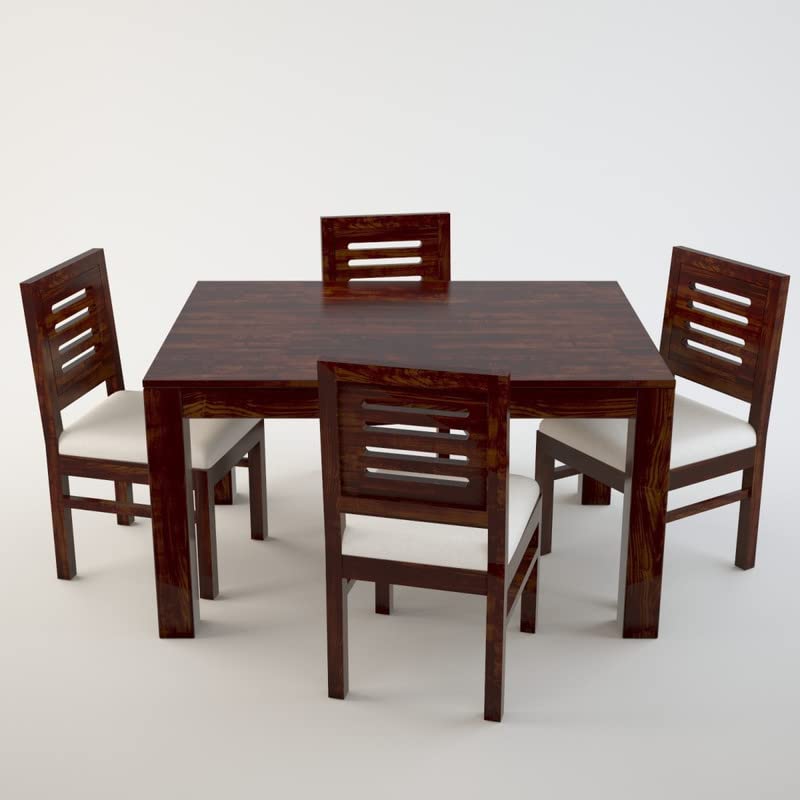 GM CRAFT Solid Sheesham Wood Four Seater Dining Set for Dining Room Restaurant Hotels Cafe, Wooden Dining Set, Sheesham Wood Dining Set,45