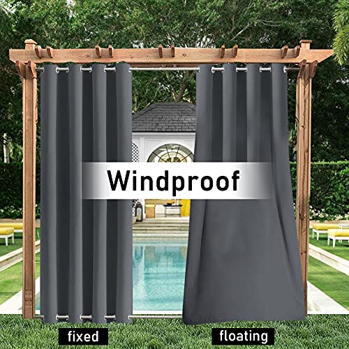 MINGPINHUIUS Curtains Waterproof with Grommet (Top and Bottom) - Image 3