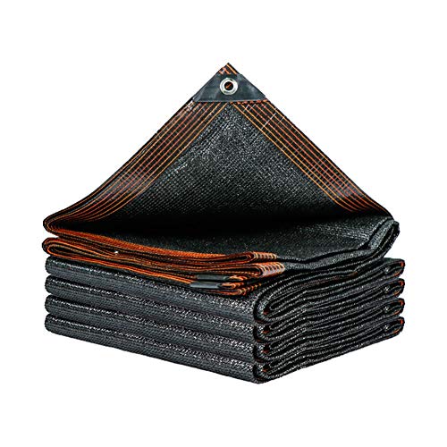 WEIMEI Malla Sombra De Red Red de protección solarAl Aire Libre Malla de Sombra Espesar Sombra de Bloque Lona con Borde Grabado Red de Aislamiento térmico para Balcón Perrera, Tamaño 24