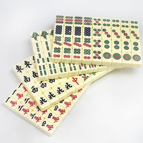 Set chino Mahjong fengshuisale 144 piezas con caja de cuero miniatura 4