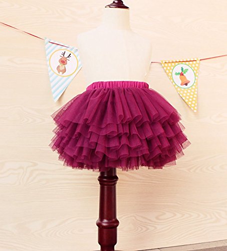 Image of Tutu Skirt for Baby Girl Toddler 6 Layered Tulle Skirts 1-8T