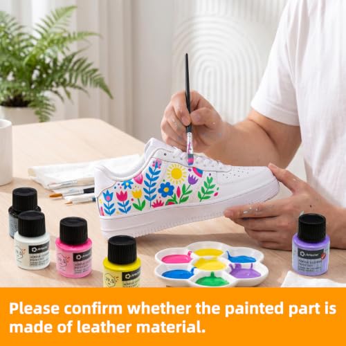 Image of Artecho 12 Colors Acrylic Leather Paint 1oz Set